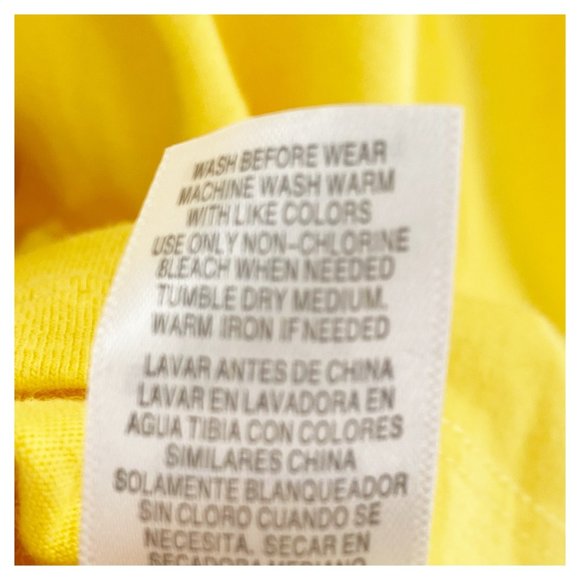 Bright yellow pullover drop waist dress 100% Cotton Size 7T - Picture 4 of 5